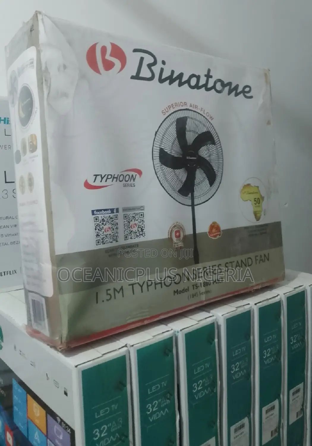Brand New Binatone Non-Rechargeable Standing Fan