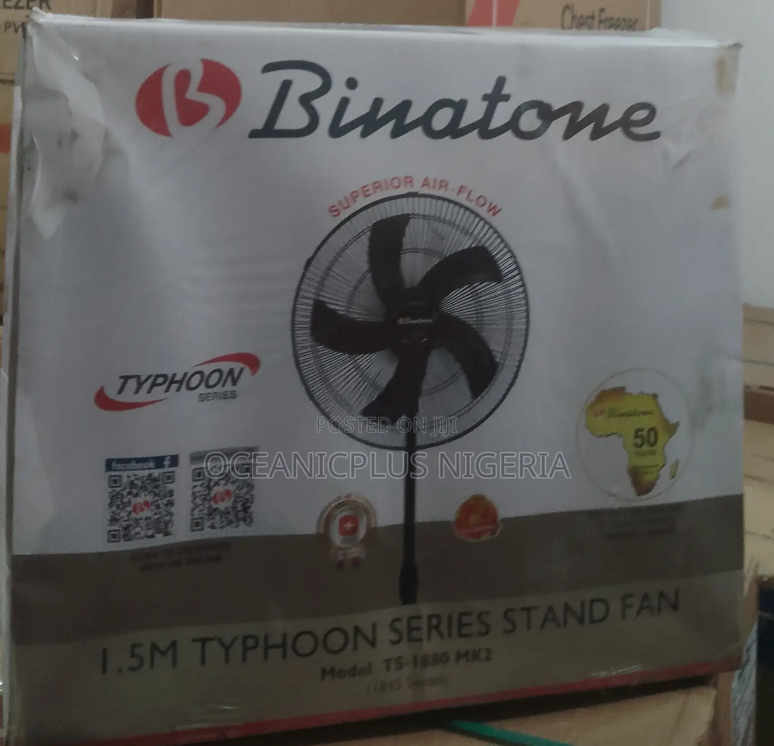 Fast Selling Binatone Ts-1880 Non-Rechargeable Standing Fan