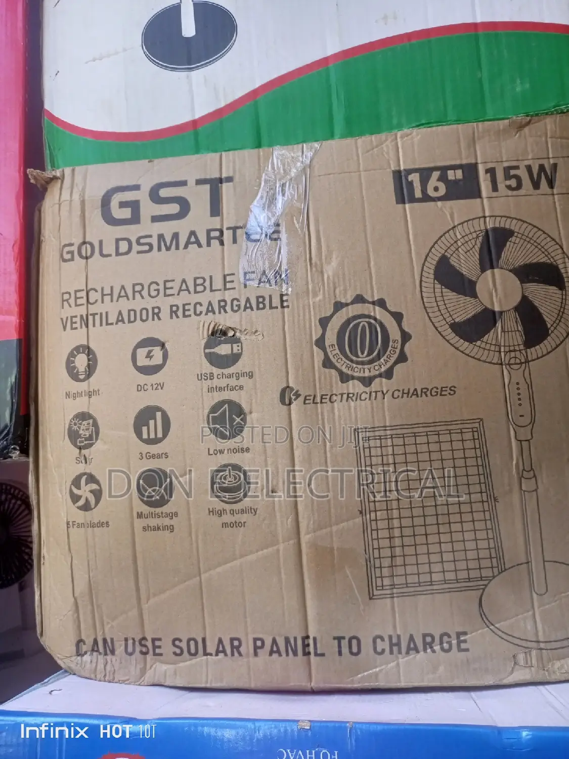 Solar Standing Fan GST Goldsmartee
