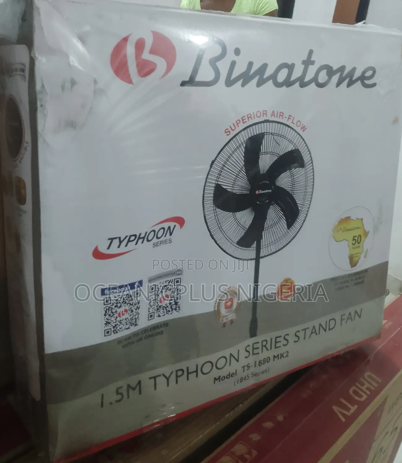 Brand New Binatone I8 Inches Non-Rechargeable Standing Fan