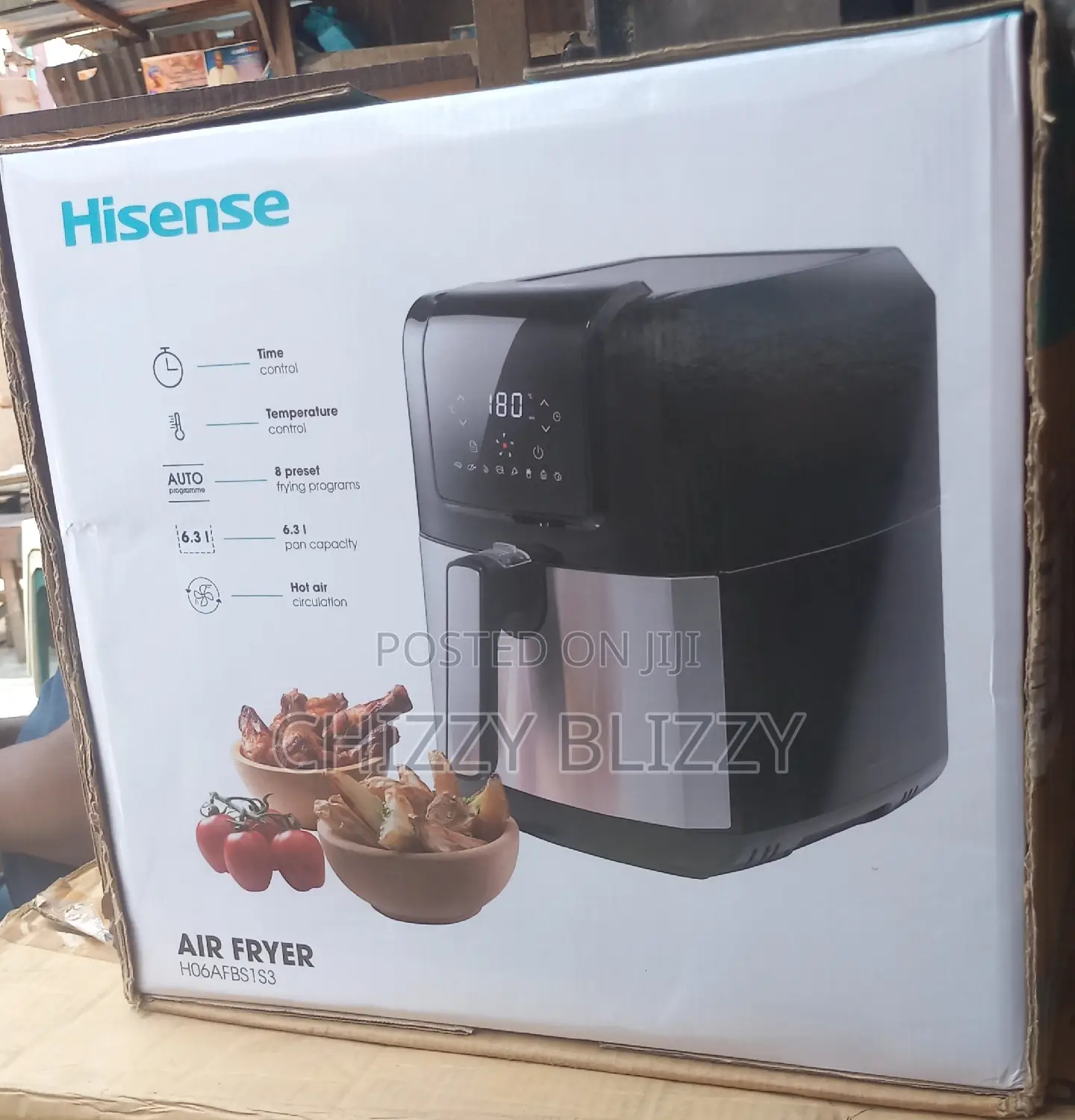Hisense Air Fryer 6.3/5.0 L Black HISAF06BS1S3-H