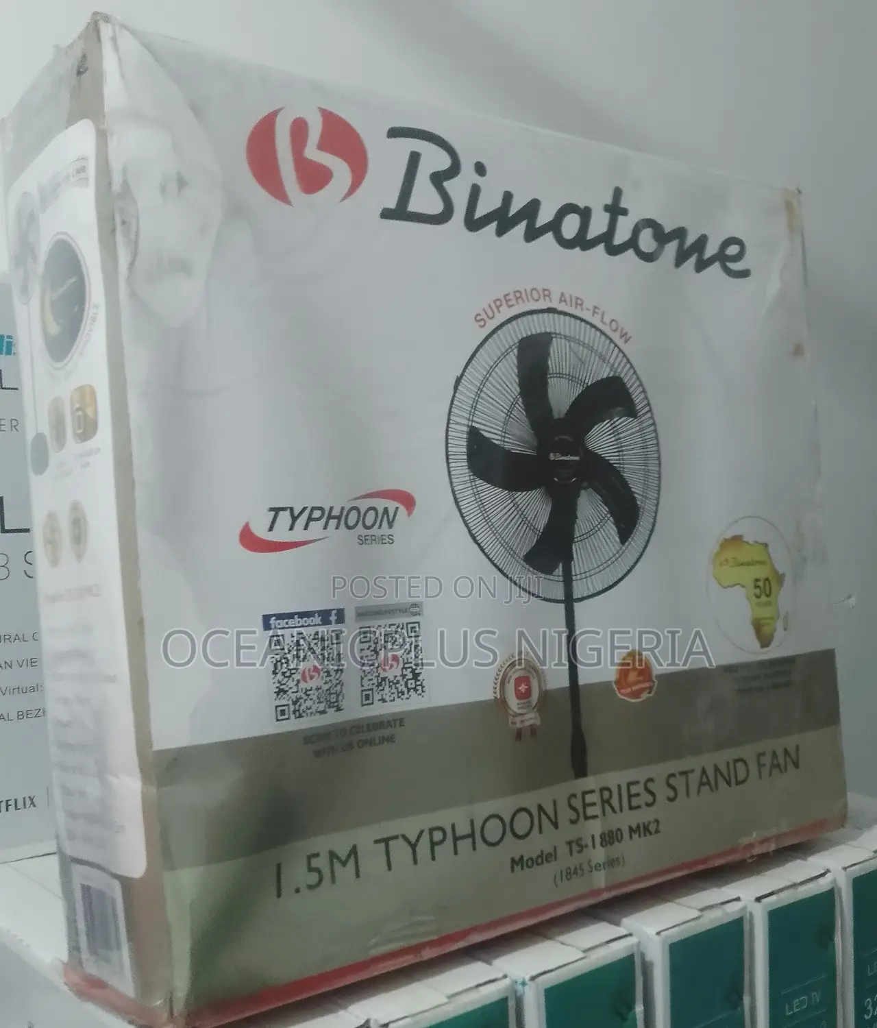 Binatone Ts-1880 Non-Rechrgeable Standing Fan