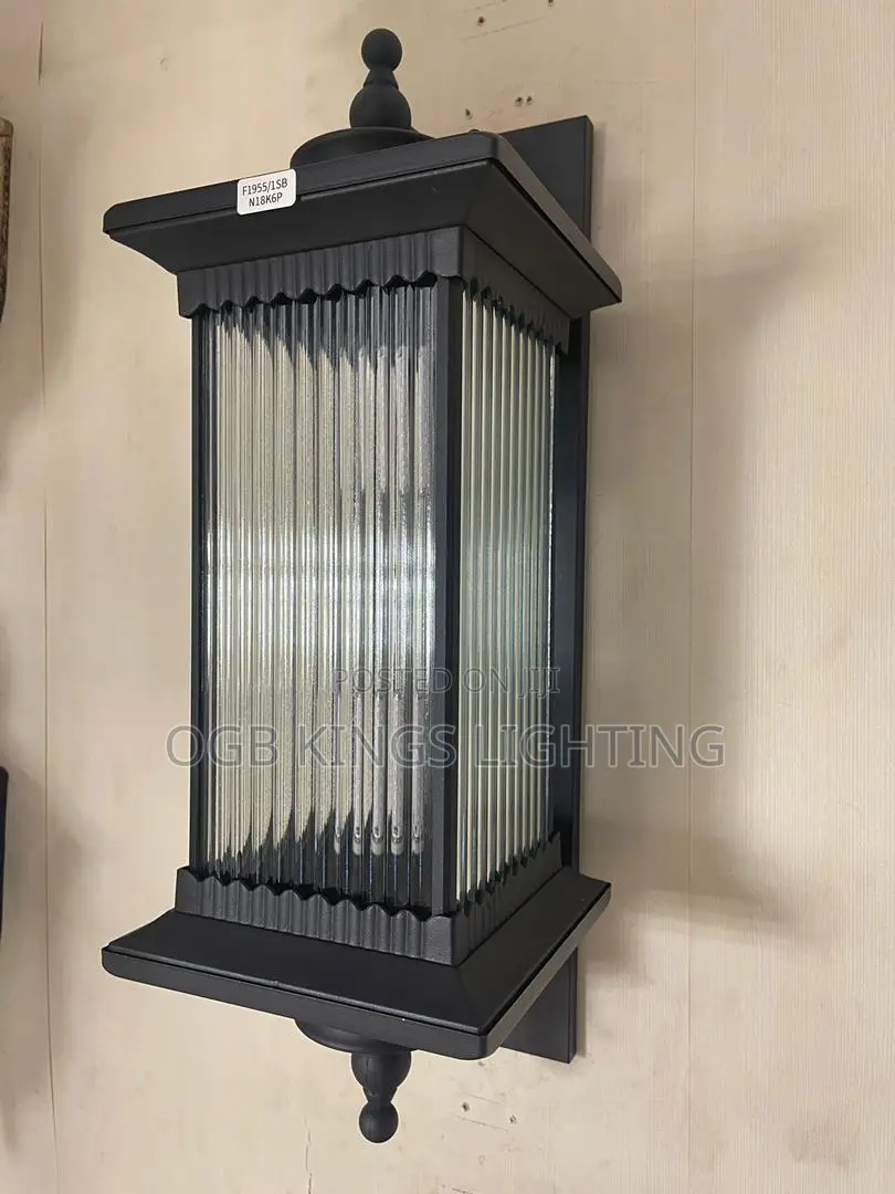 Gate Light Iron and Glass Wall Lamp Outdoor Waterproof Light