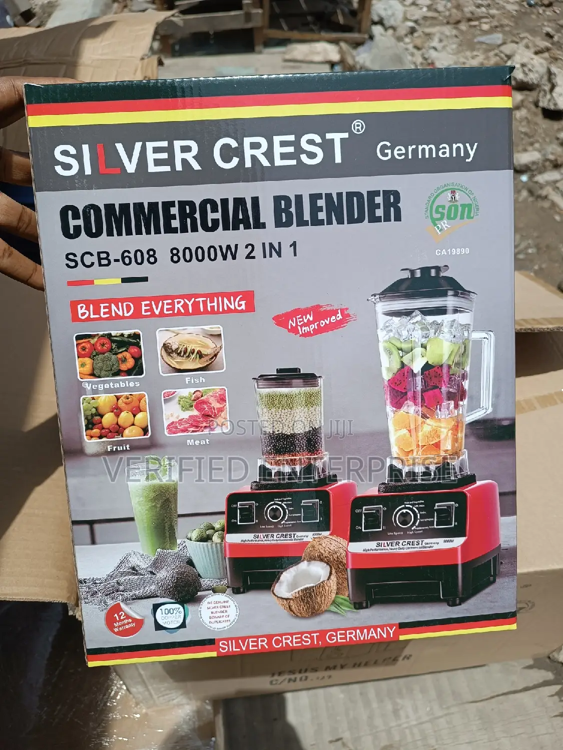 Silver Crest Blender - 8000 Watts