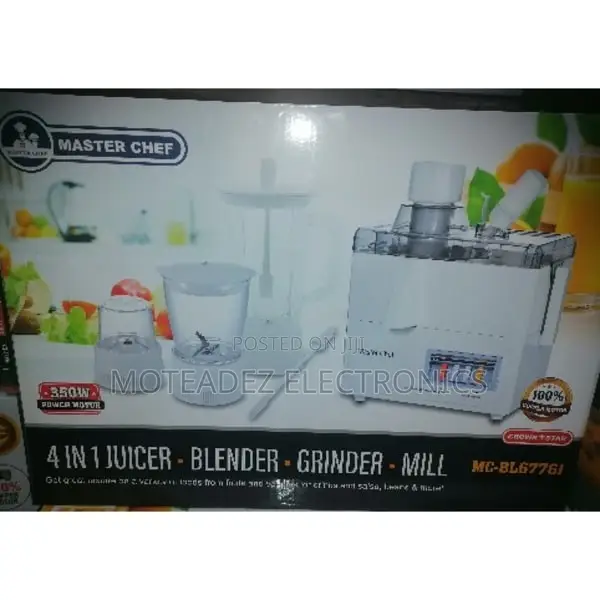 Master Chef 4in1 Food Processor Juicer,Blender,Grinder, Mill