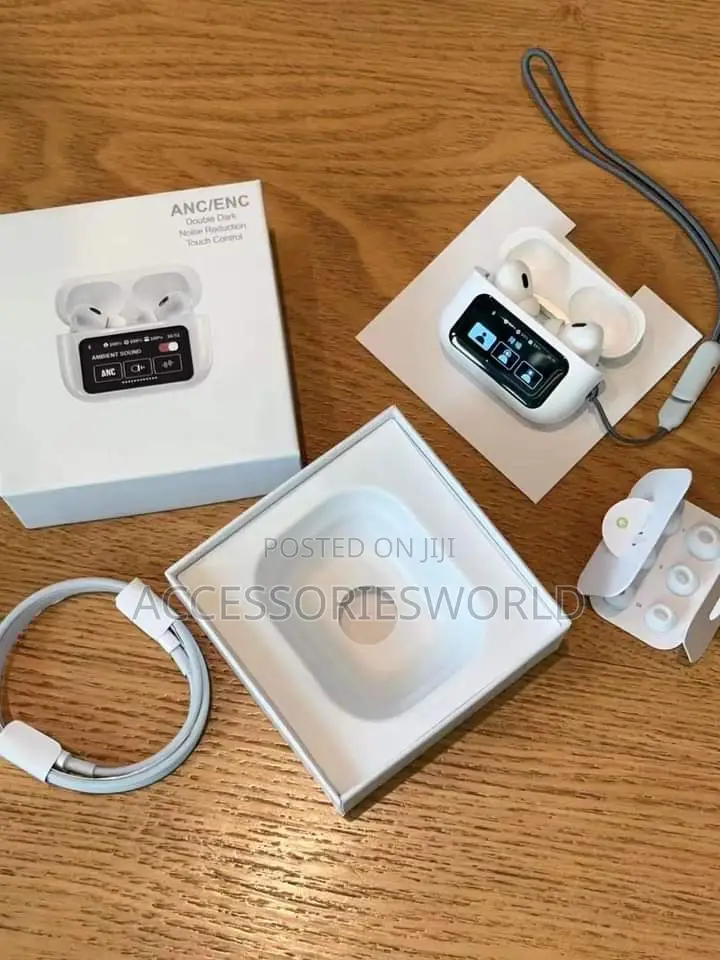 A9 Pro Anc+Enc Airpods Headphones With Smart Display Screen