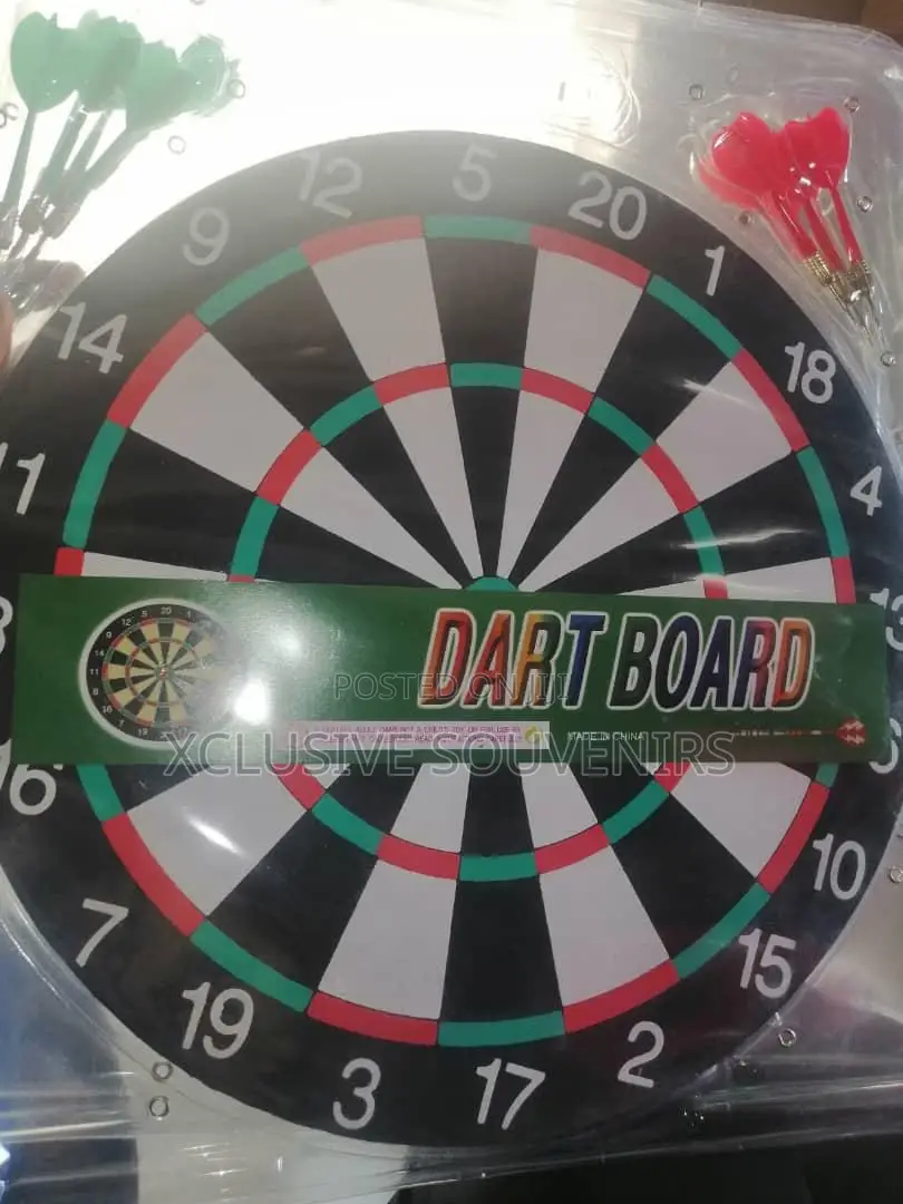 15 Inch Dartboard Game Set With 6 Steel-Plastic Darts