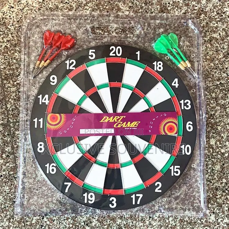 15 Inch Dartboard Game Set With 6 Steel-Plastic Darts