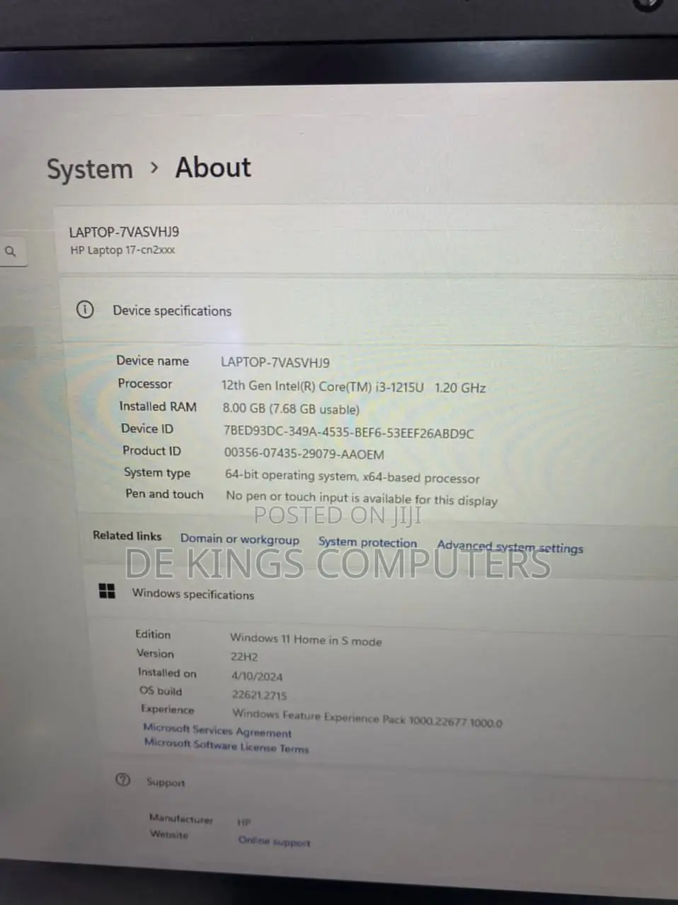 Laptop HP Pavilion 17 8GB Intel Core I3 SSD 256GB