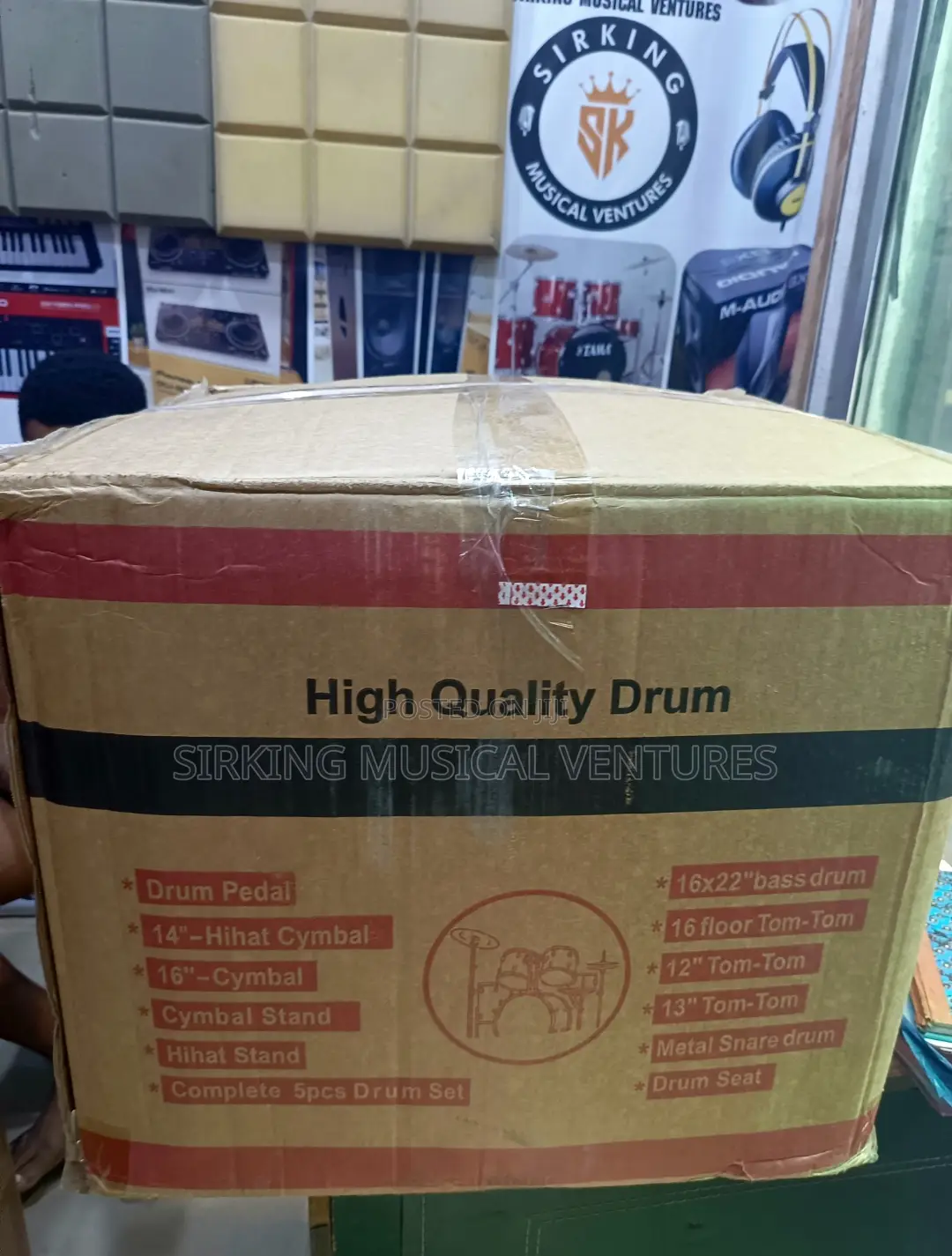 5pcs Yamaha Complete Drum Set With Big Pedal/Chemical Velon