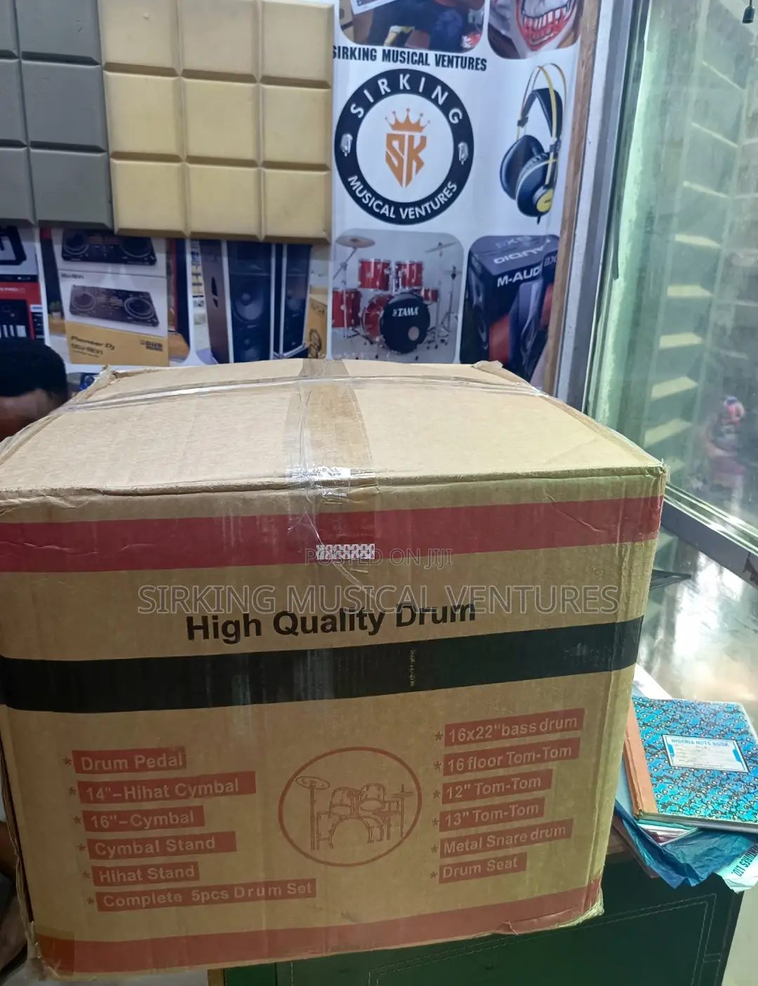 5pcs Yamaha Complete Drum Set With Big Pedal/Chemical Velon