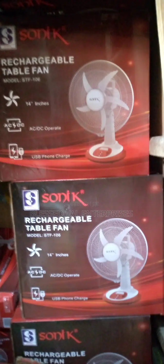 Sonik Rechargeable Table Fan