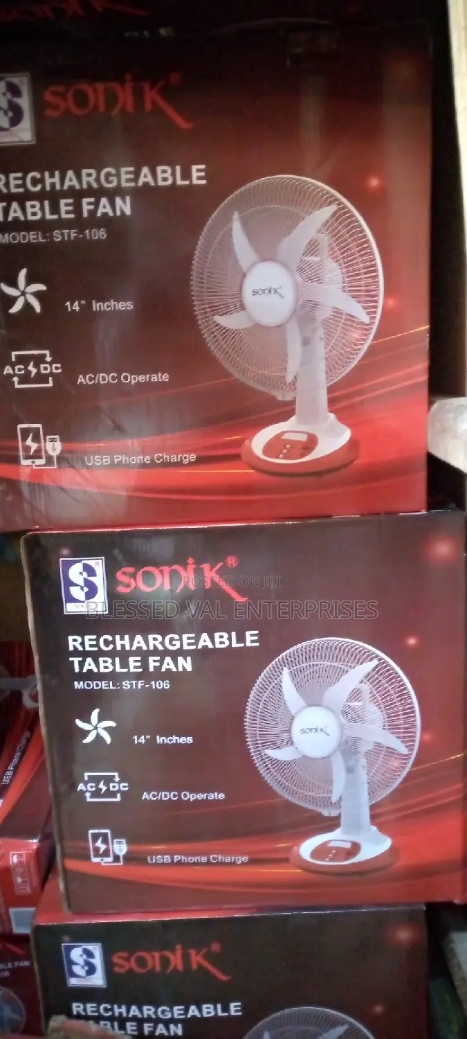 Sonik Rechargeable Table Fan