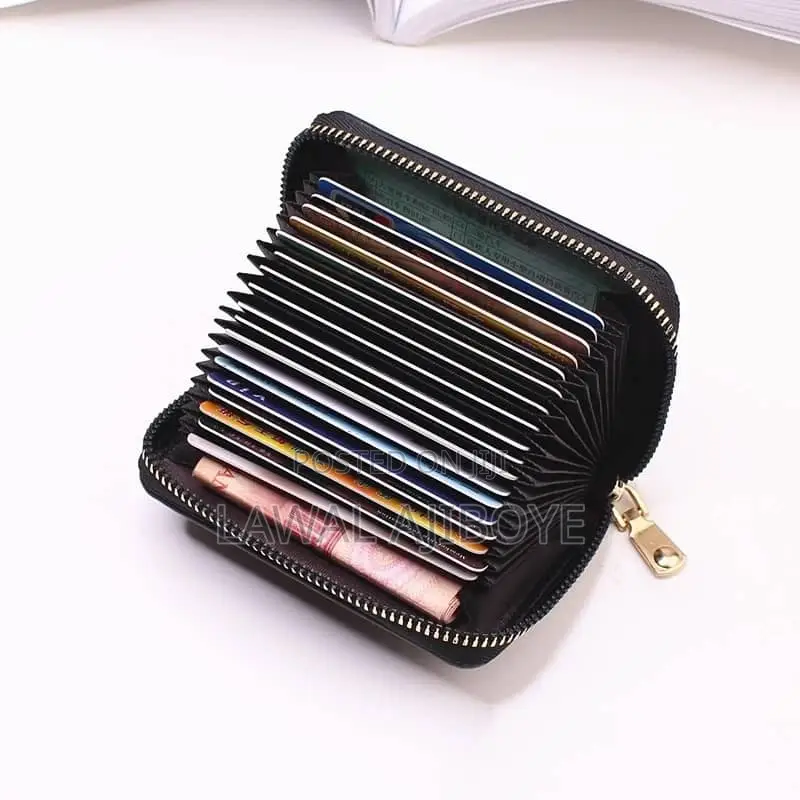 Business Card Holder Wallet Women/Men Gray Bank/I D/Credit C