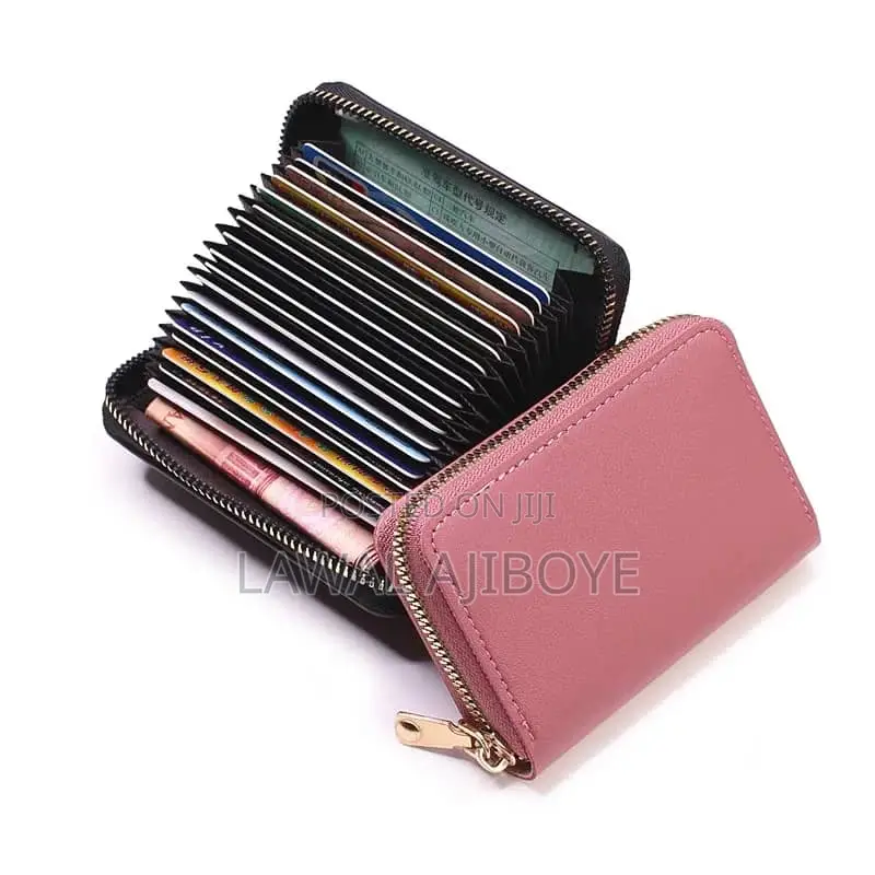Business Card Holder Wallet Women/Men Gray Bank/I D/Credit C