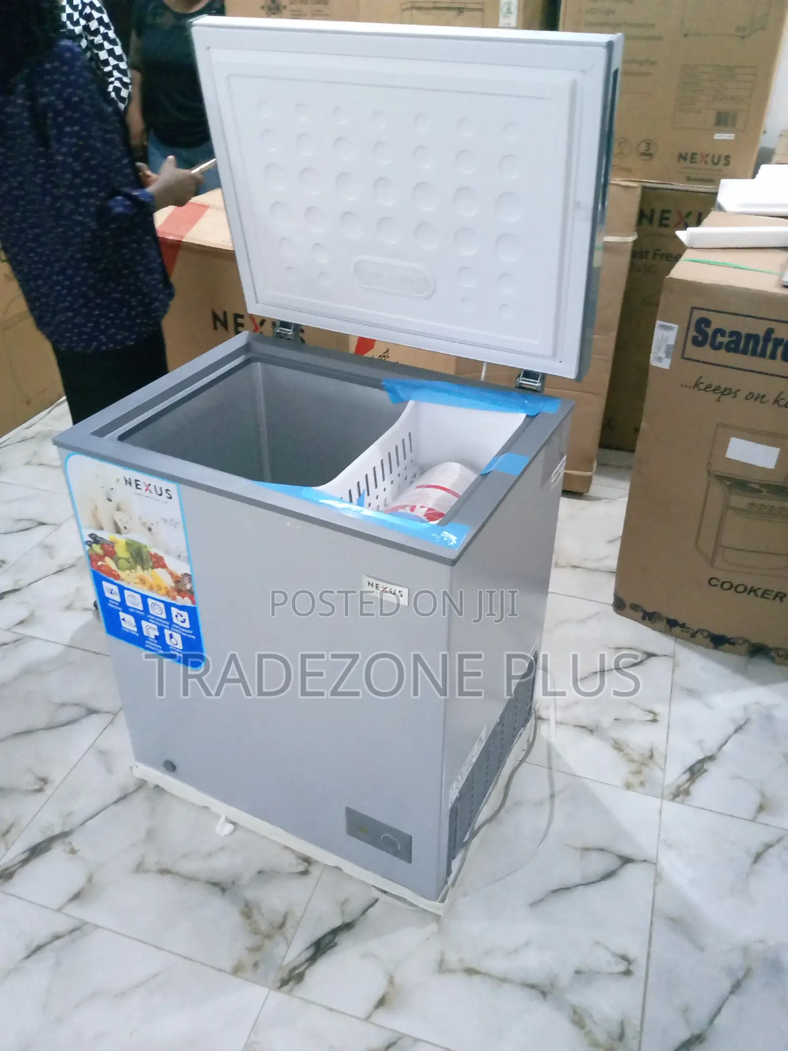 New in Nexus 150ltr Chest Freezer With LED Light+Lock