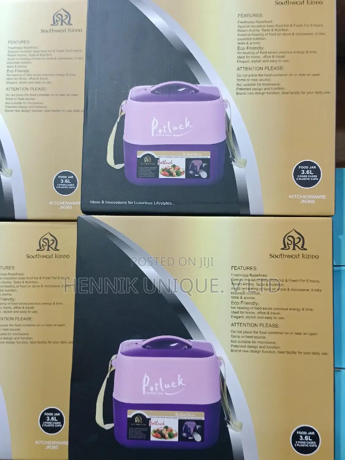 Potluck Insulated Food Flask Thermal Lunch Box With Stain St