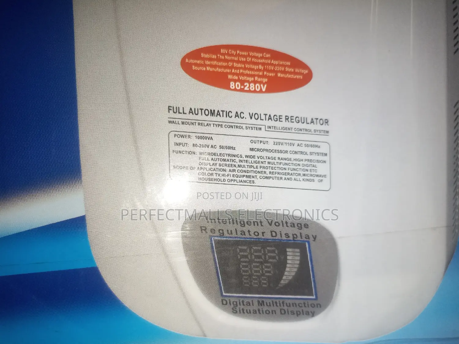 Jordy-Ele 10kva Fully Automatic Voltage Stabilizer 80-280v