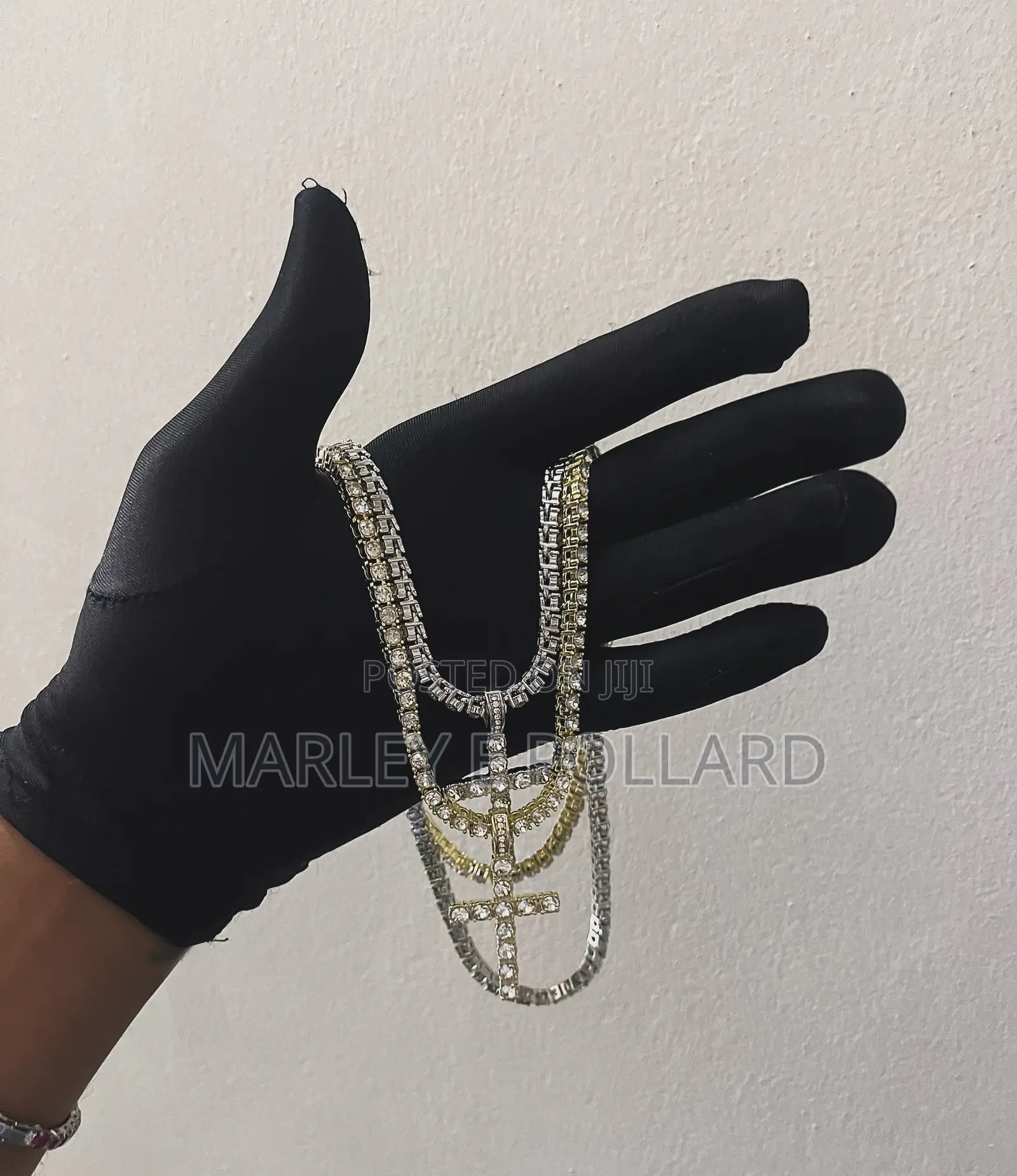 Diamond Tennis Cross Chain