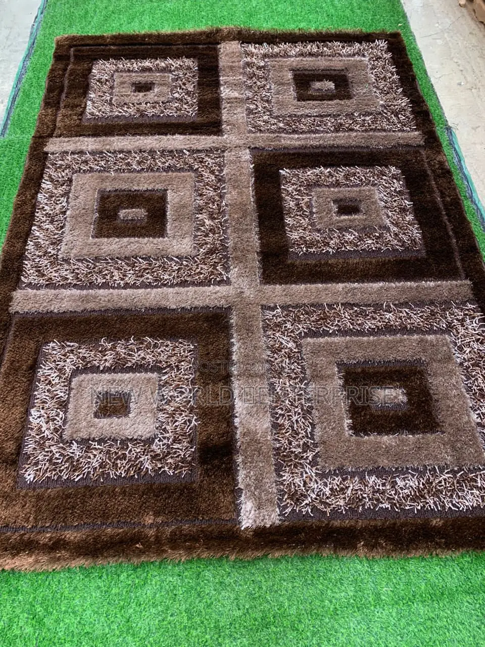 6by9 Feets Shaggy Gold Vip Turkish Centre Rug