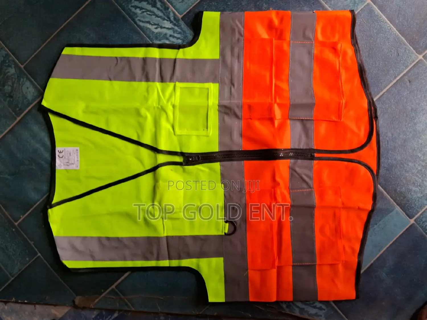 Reflective Vest: Double Colour, Pockets, Zip