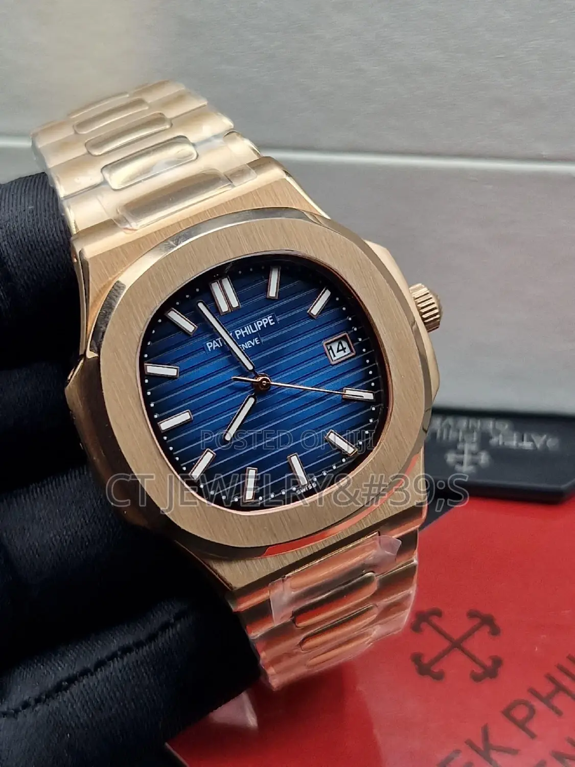 Original Patek Philippe Blue Dial Rose Gold Nice Classic