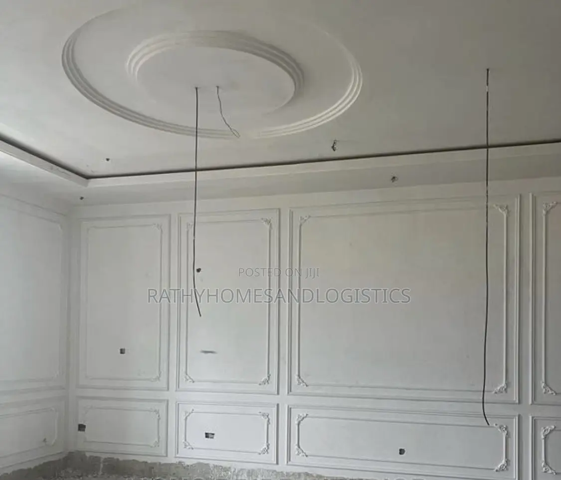 Tv Console Pop Ceiling, Wall Screeding, Painting Furniture Works”