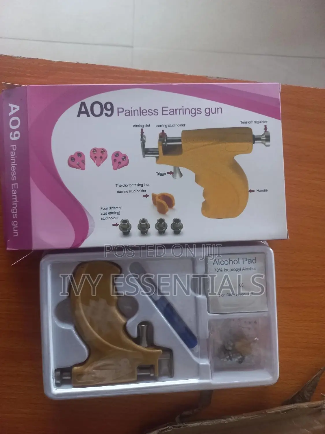 Ear Nose Navel Body Piercing Gun 98pcs Studs Tool Kit Set