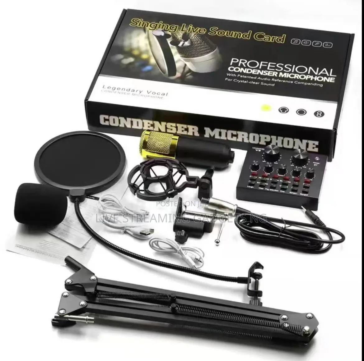 Original V8 Soundcard + Bm800 Mic Set Bundle