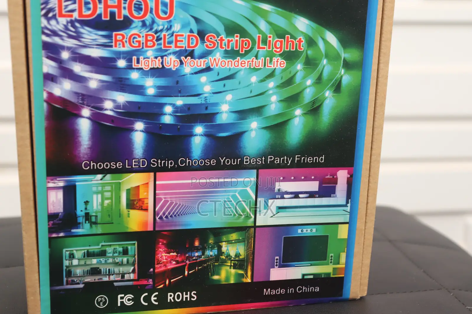 9.84ft RGB Bluetooth Control Sensor Music Strip Light 2 Kit