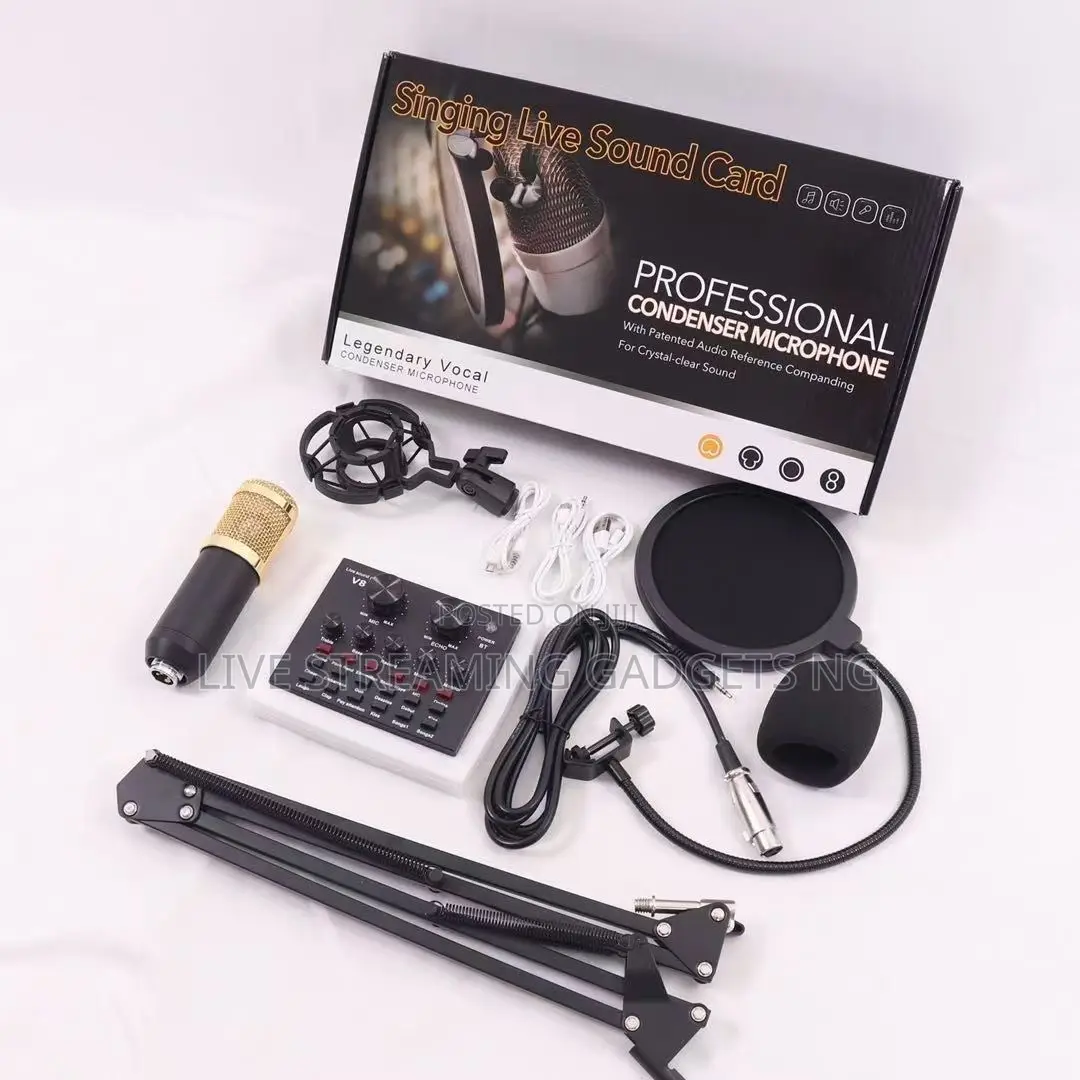 Original V8 Soundcard + Bm800 Mic Set Bundle
