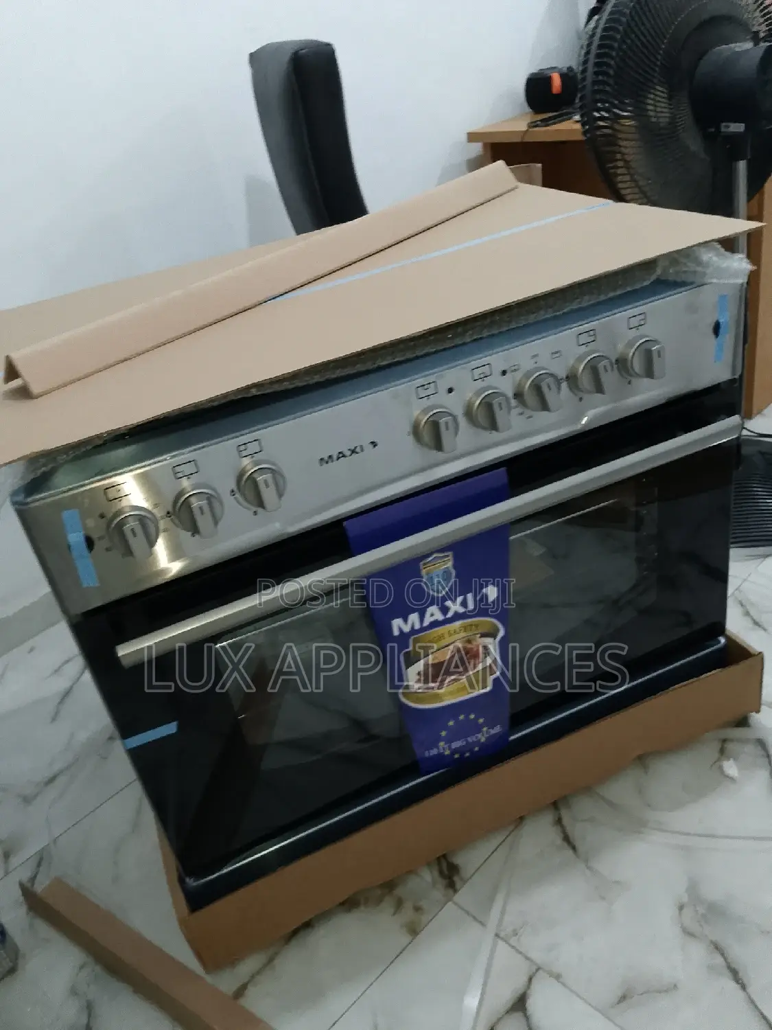 Maxi Gas Cooker With Oven Lamp and Oven Grill