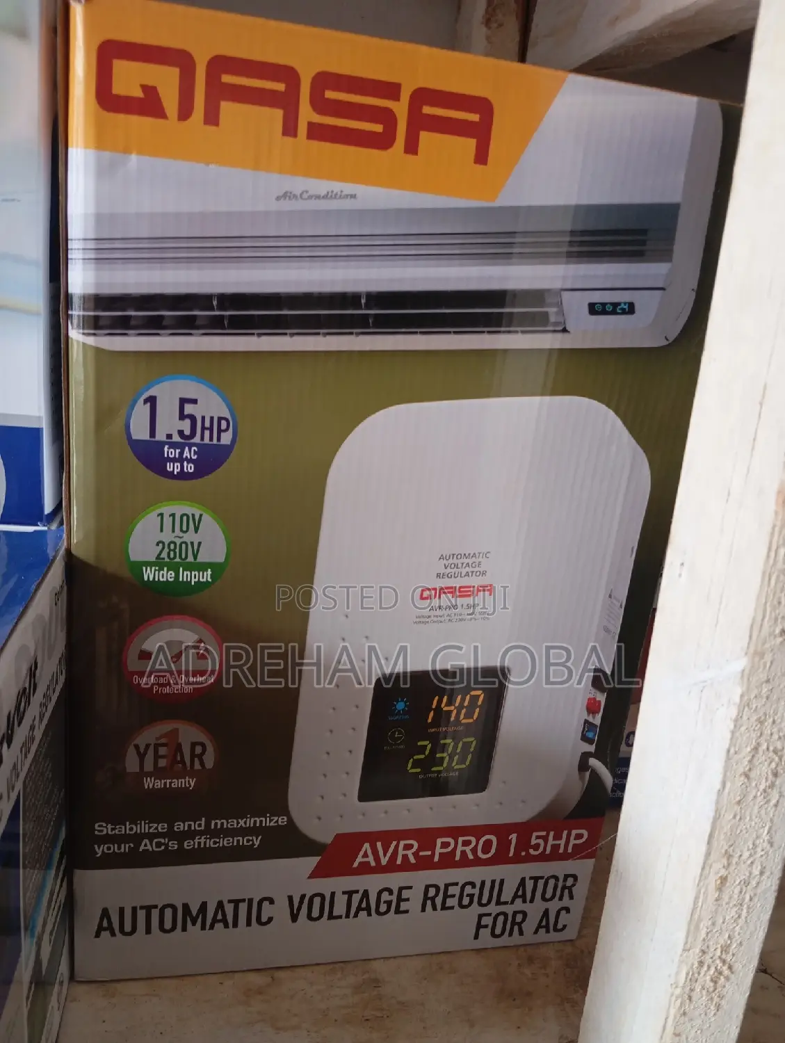 Qasa 1.5hp for Ac Automatic Voltage Regulator Avr-Pro 1.5hp.