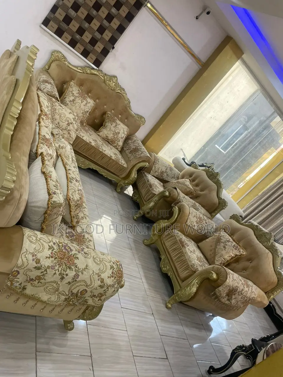 7seater Imported Turkish Royal Fabric Sofa Chair