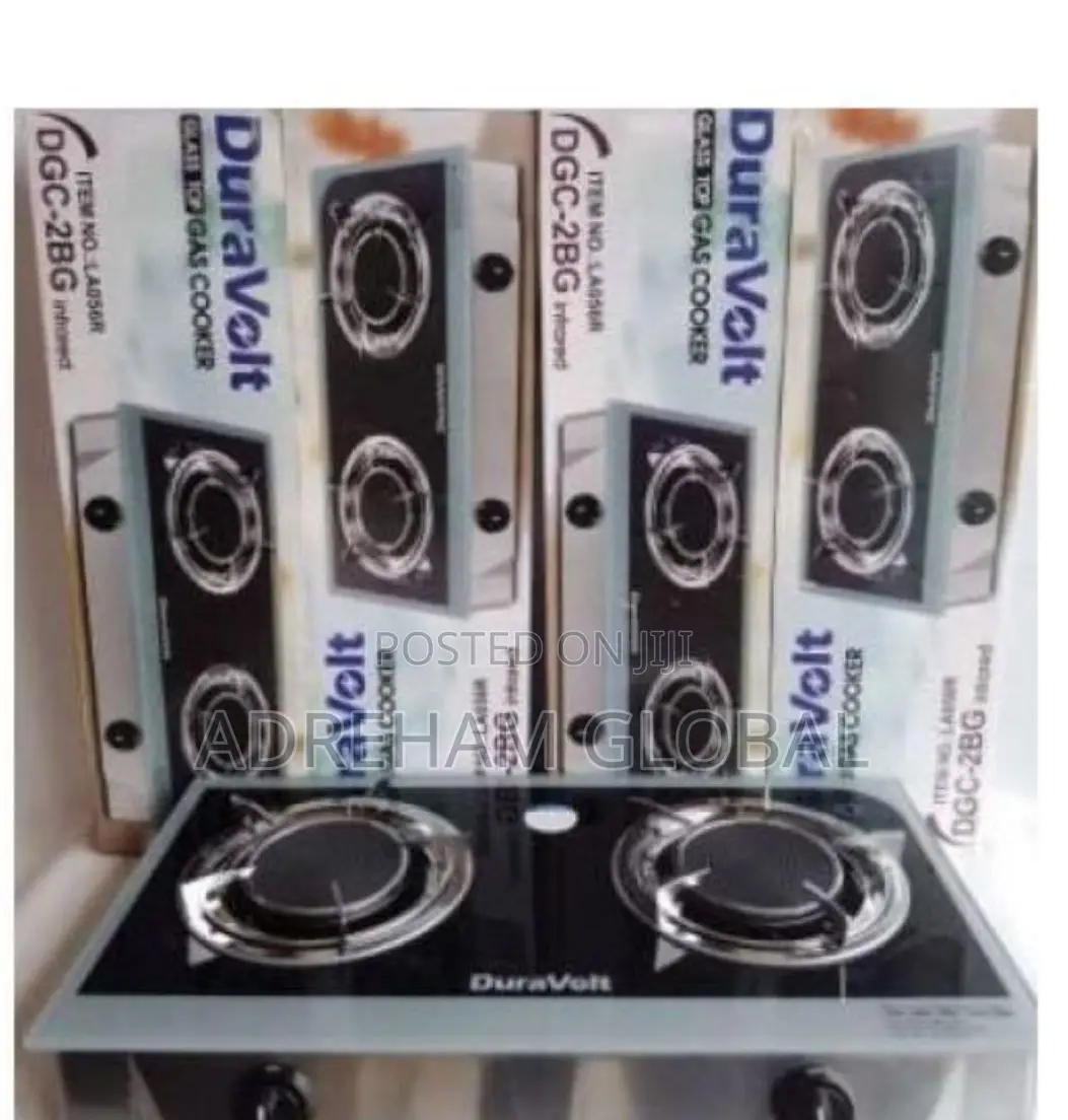 Duravolt 2 Burners Glass Table Top Infrared Gas Cooker