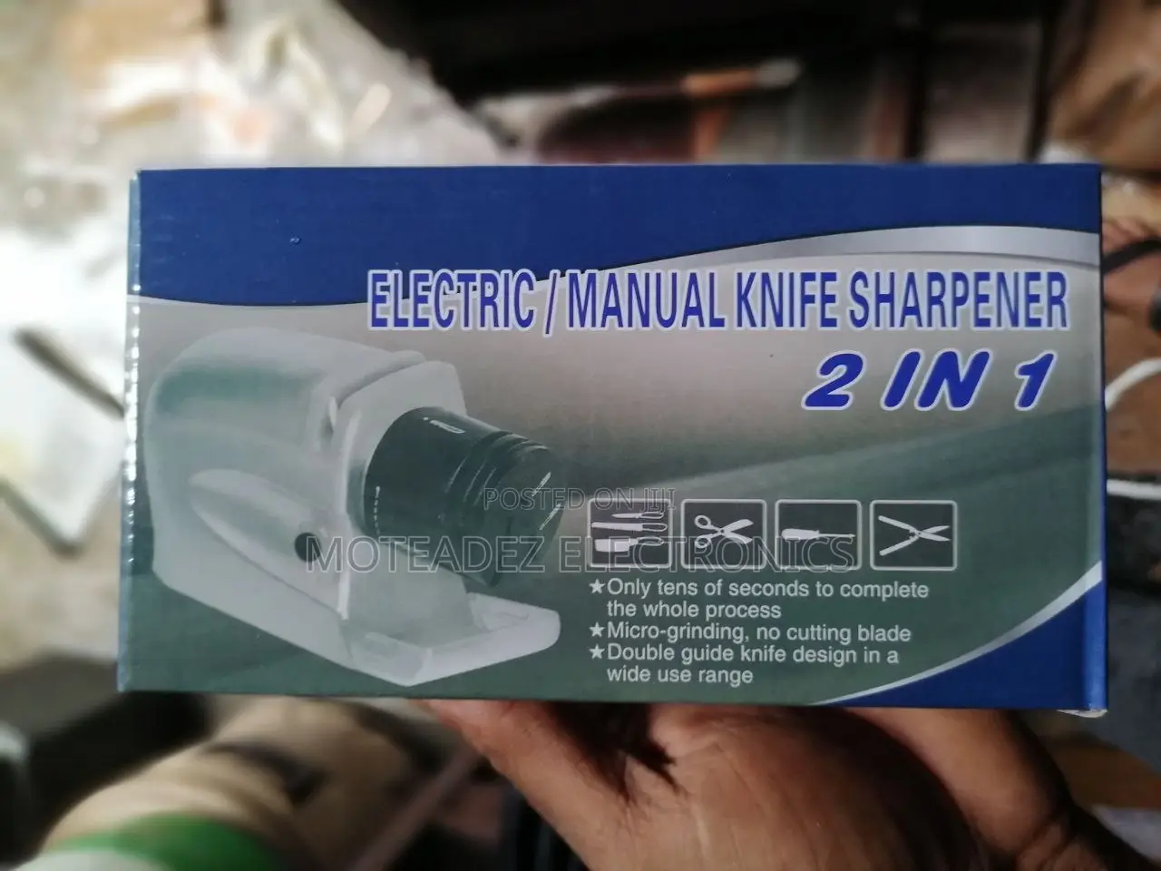 2 in 1 Electric and Manual Knife Sharpener