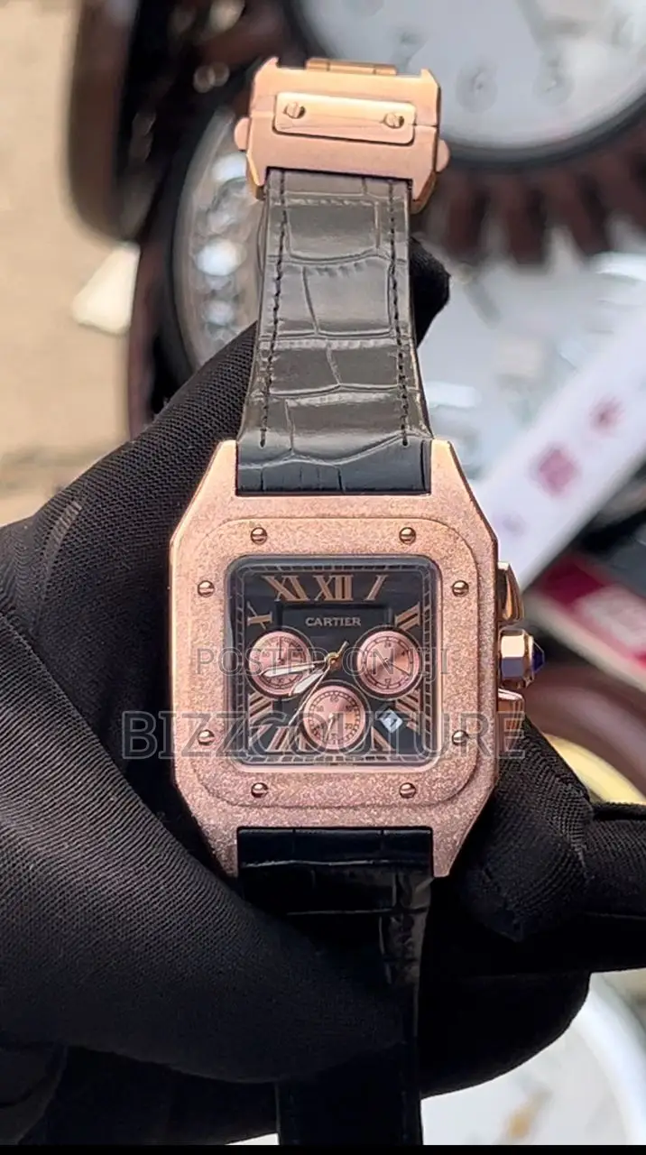 Original Cartier Leather Strap Watch Available in Store