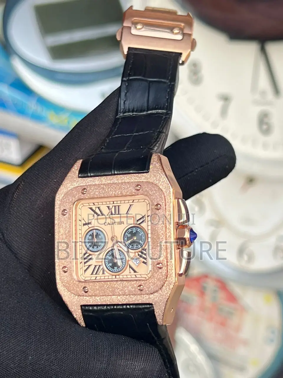 Original Cartier Leather Strap Watch Available in Store