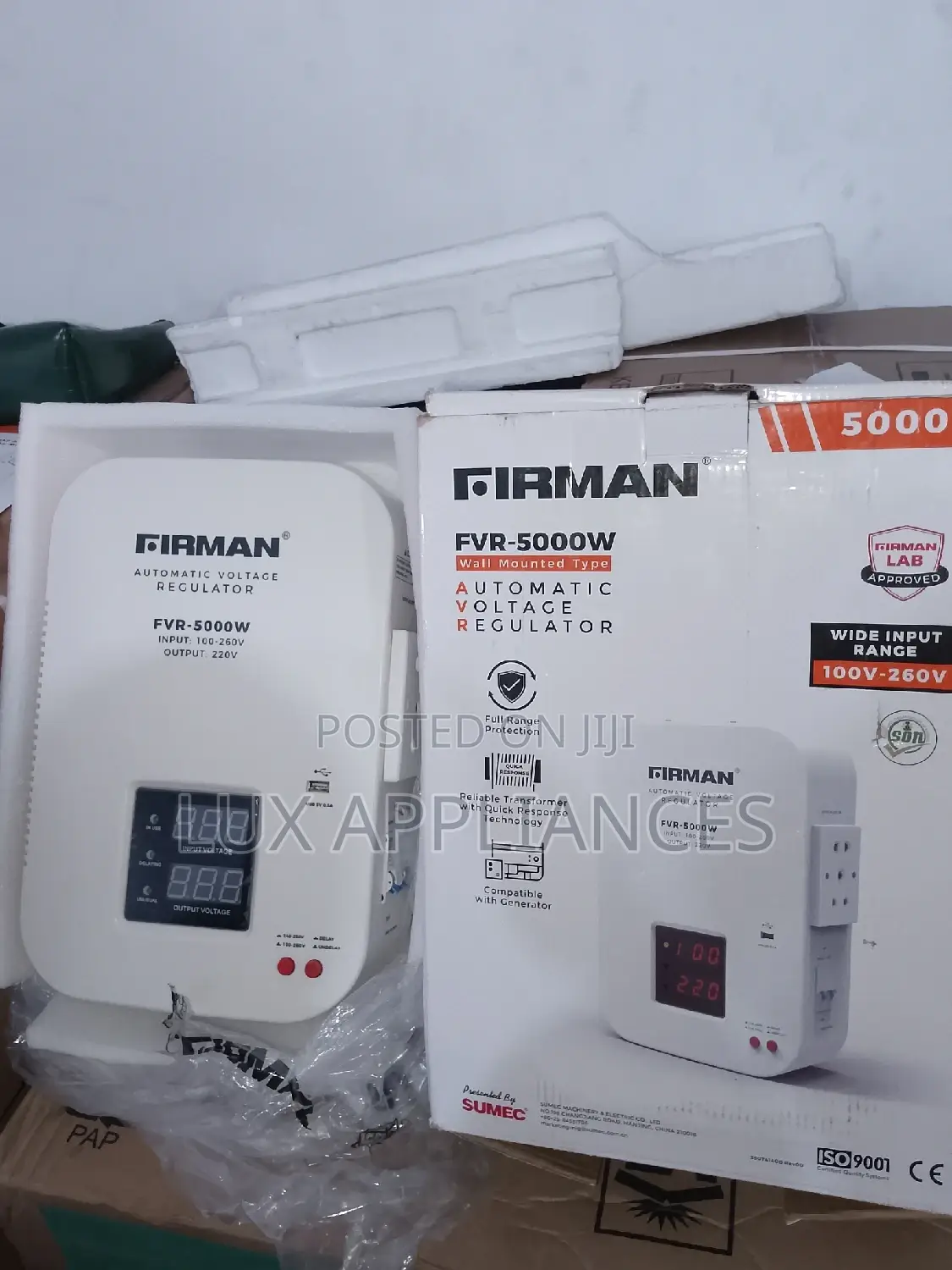 Smooth Device Operation Fireman Stabilizer 5000watts