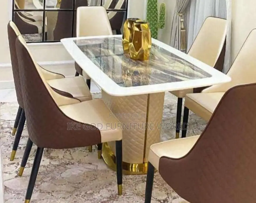 6seater Imported Turkish Marble Dining Table