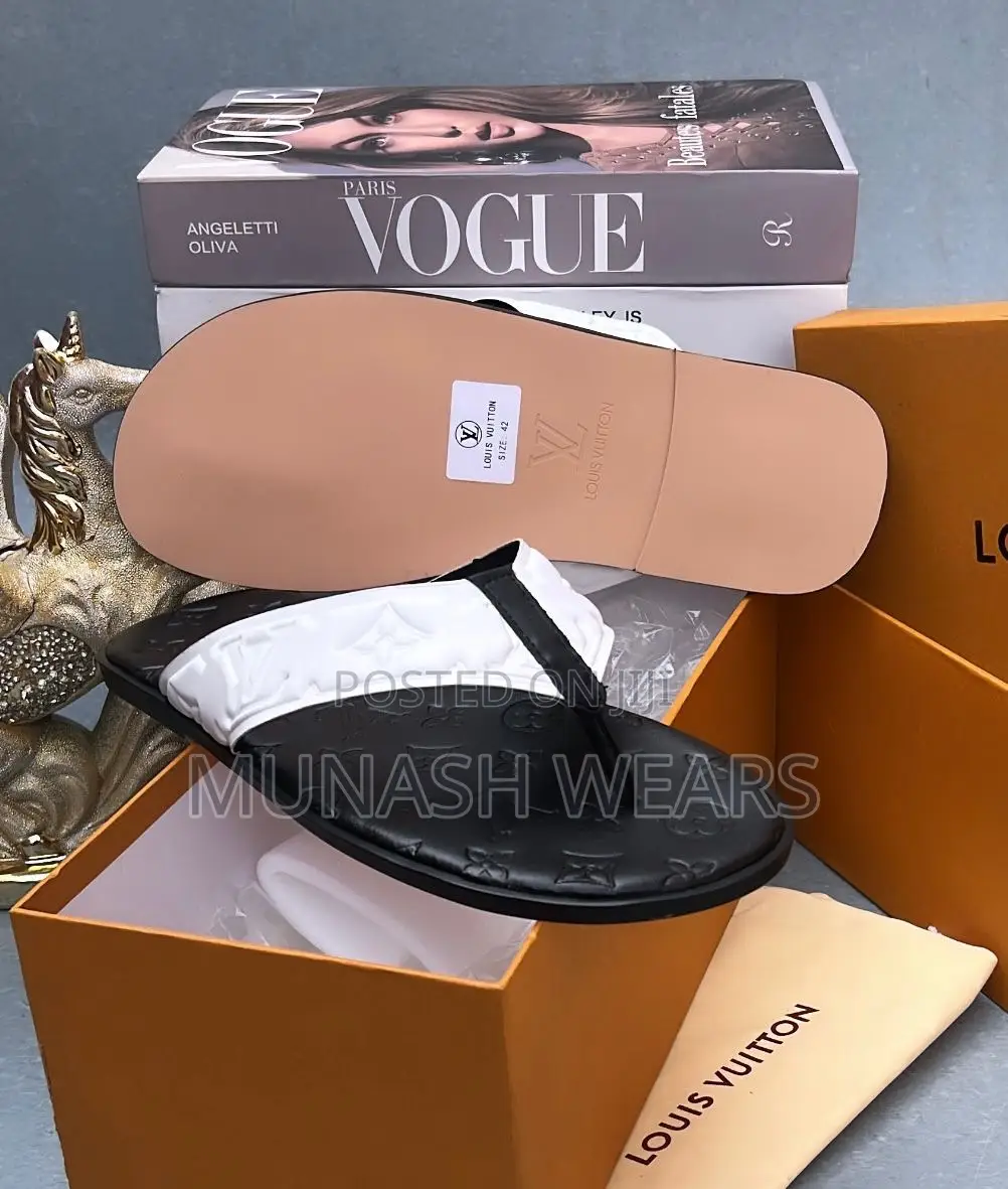 Louis Vuitton Leather Slipers
