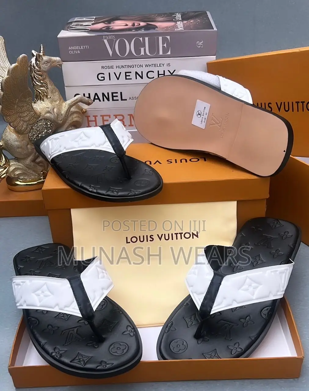 Louis Vuitton Leather Slipers
