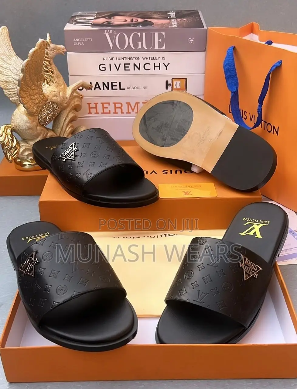 Louis Vuitton Leather Slipers