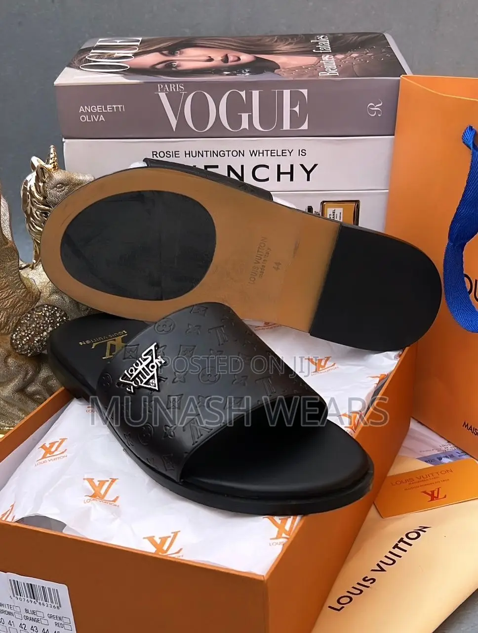 Louis Vuitton Leather Slipers