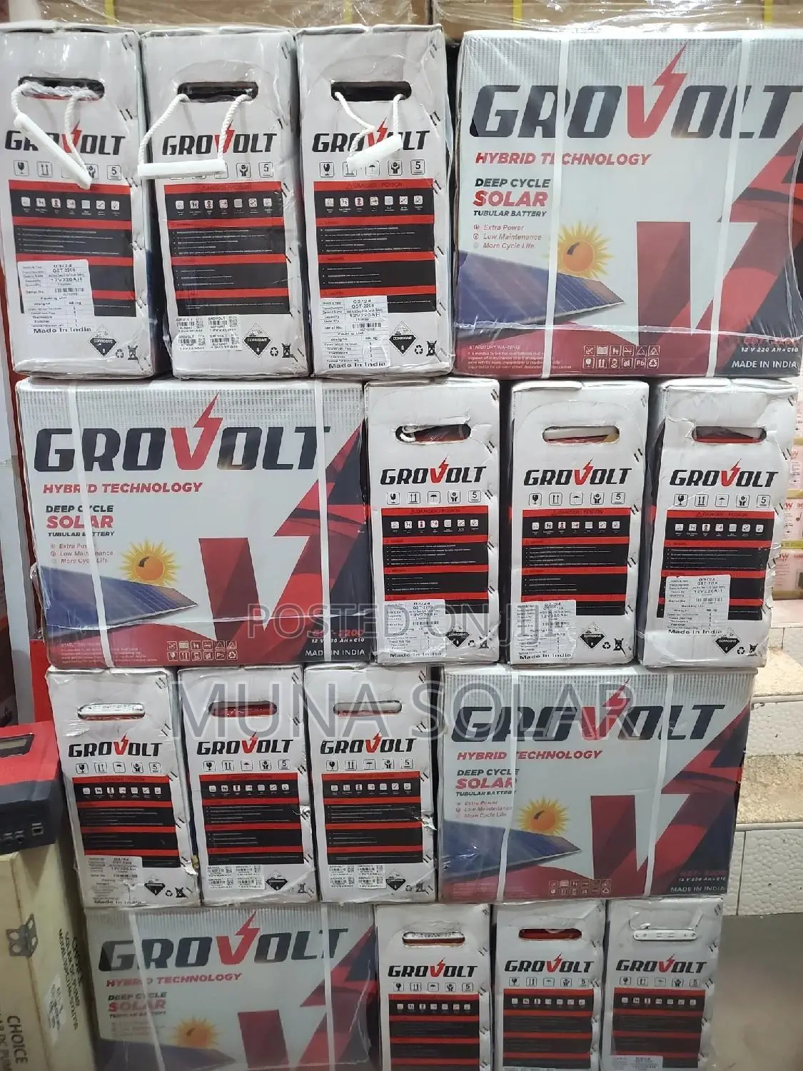 220ah 12v Grovolt Tubular Battery