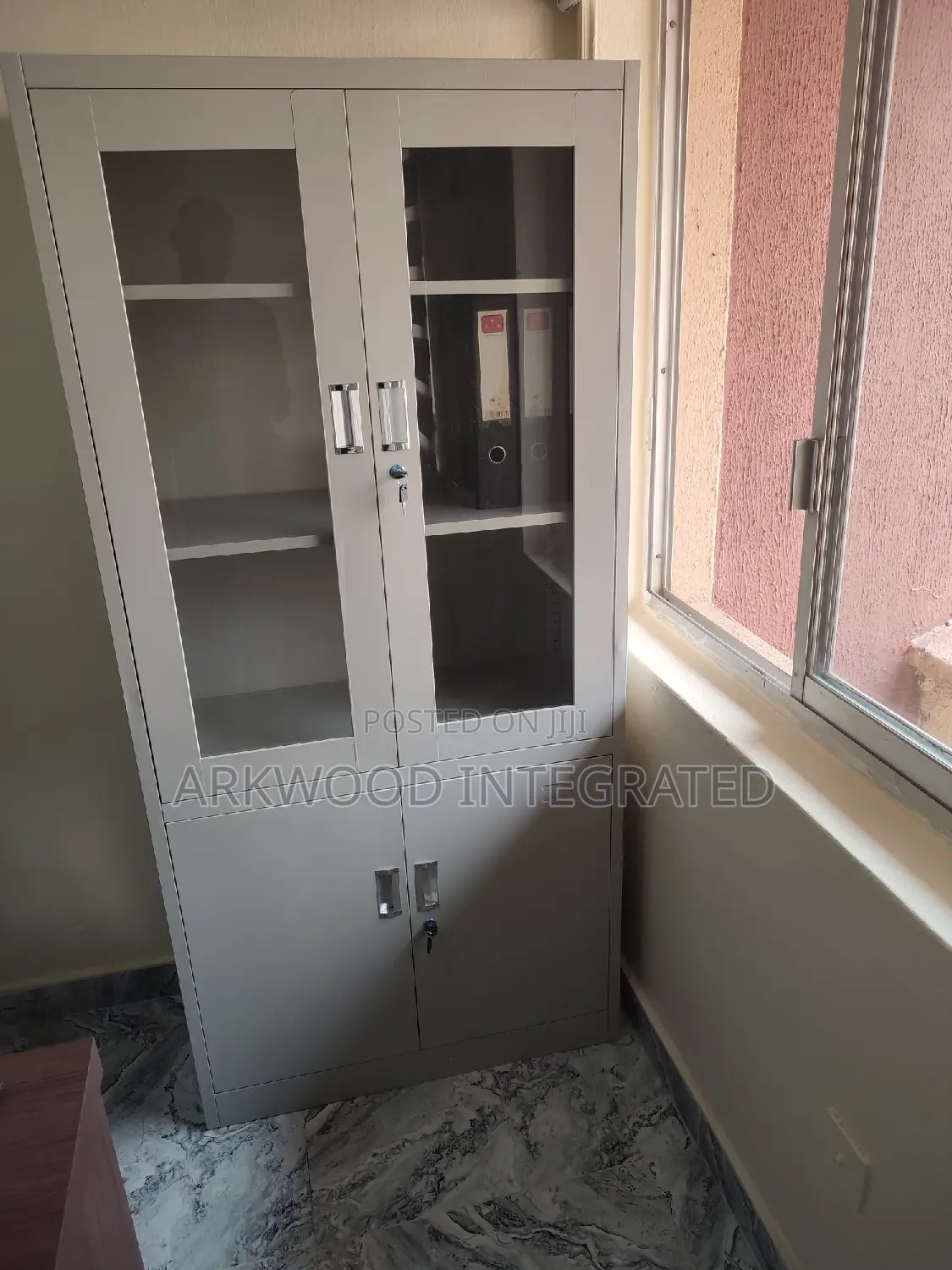 Metal File Cabinet Half Glass