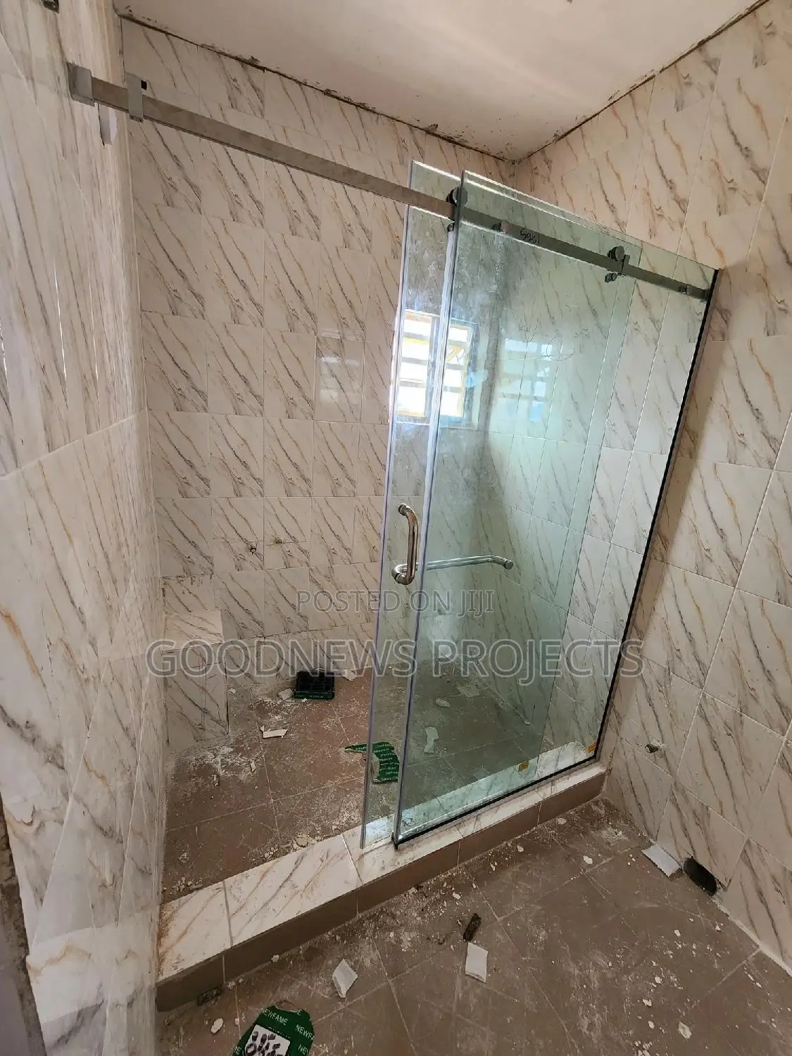 6ft Frameless Sliding Shower Glass