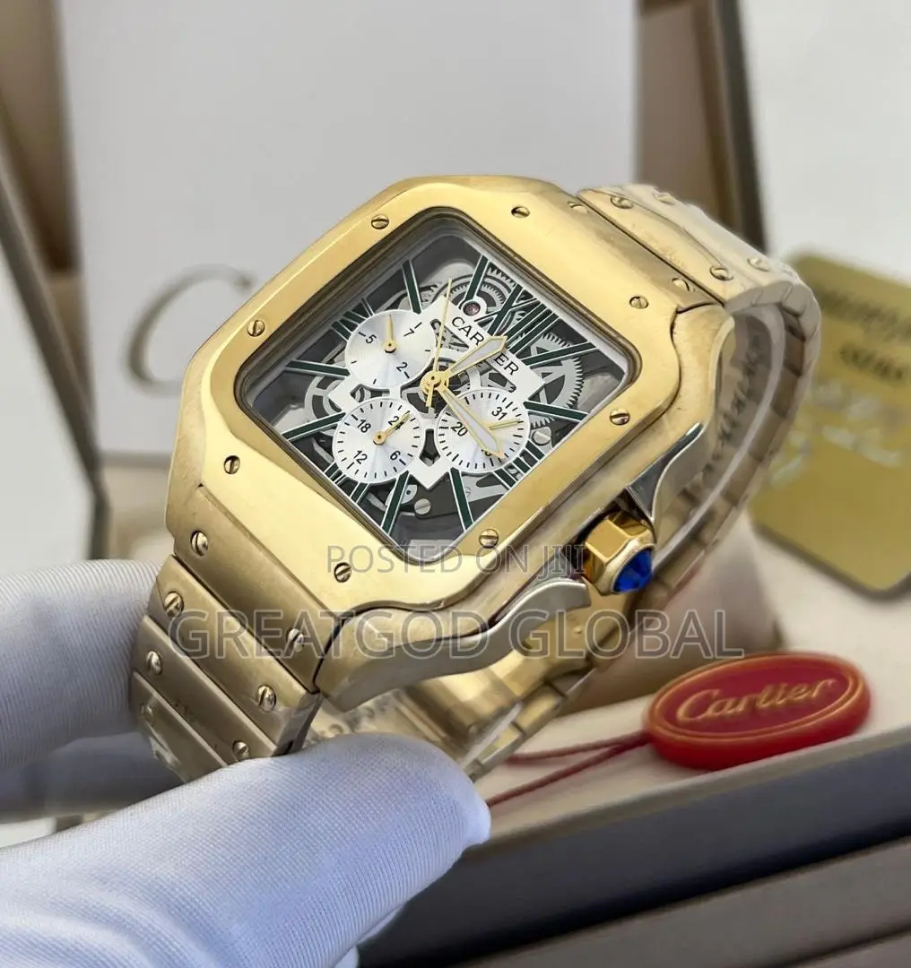 Cartier Chronograph Chain Wrist Watches  Steel