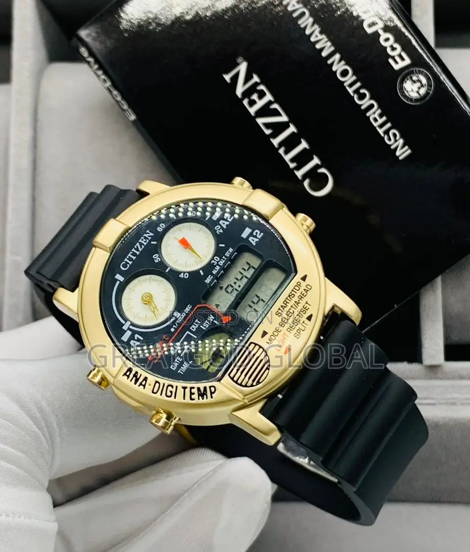 Citizen Multi-Time Wristwatch **( Analogs (2) Digital Time