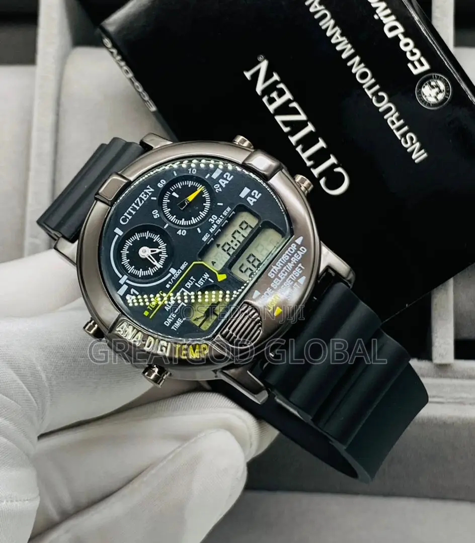 Citizen Multi-Time Wristwatch **( Analogs (2) Digital Time